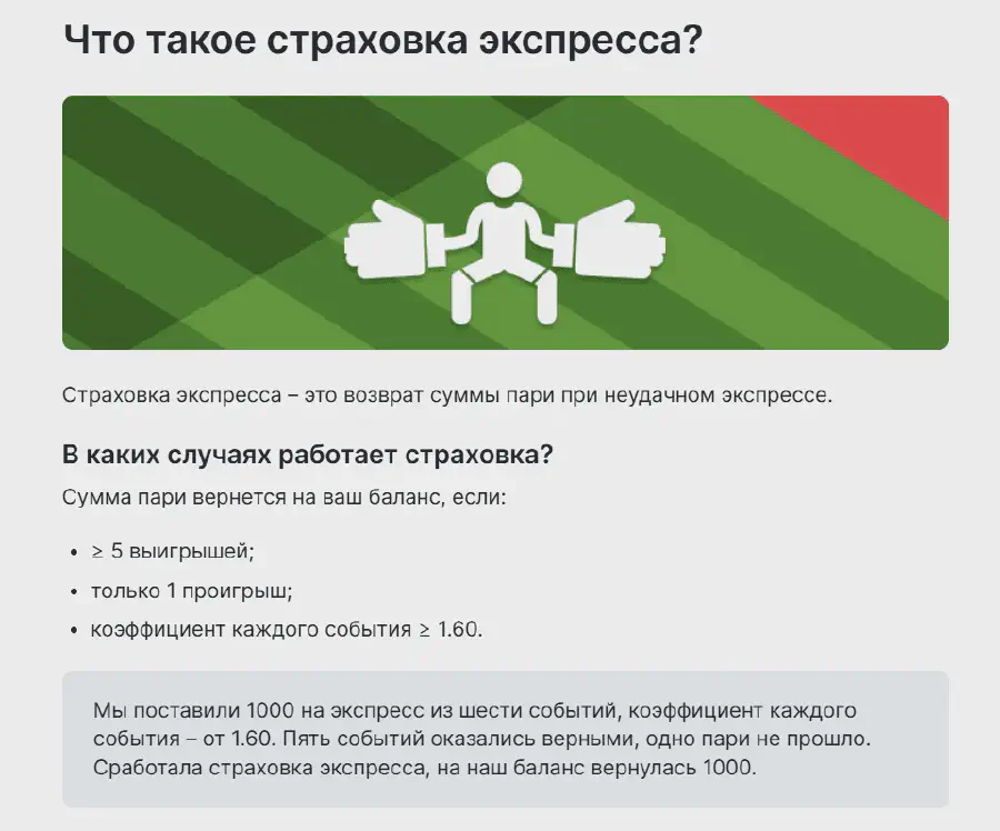 Бонус Страховка экспрессов в БК Фонбет