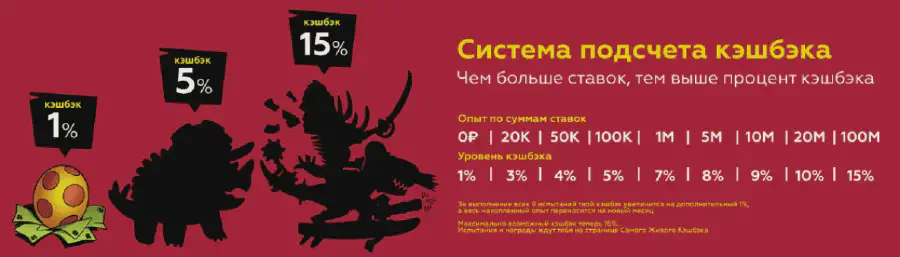 Кэшбек 16% в БК TENNISI программа лояльности Кешбэк