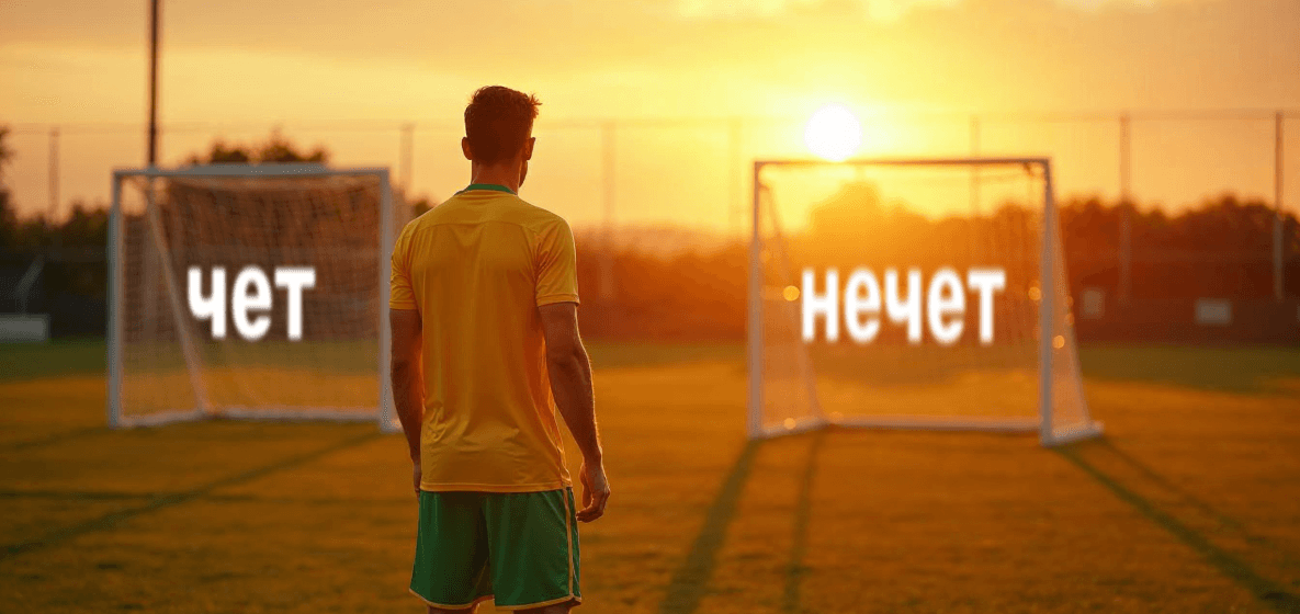 Футболист перед воротами