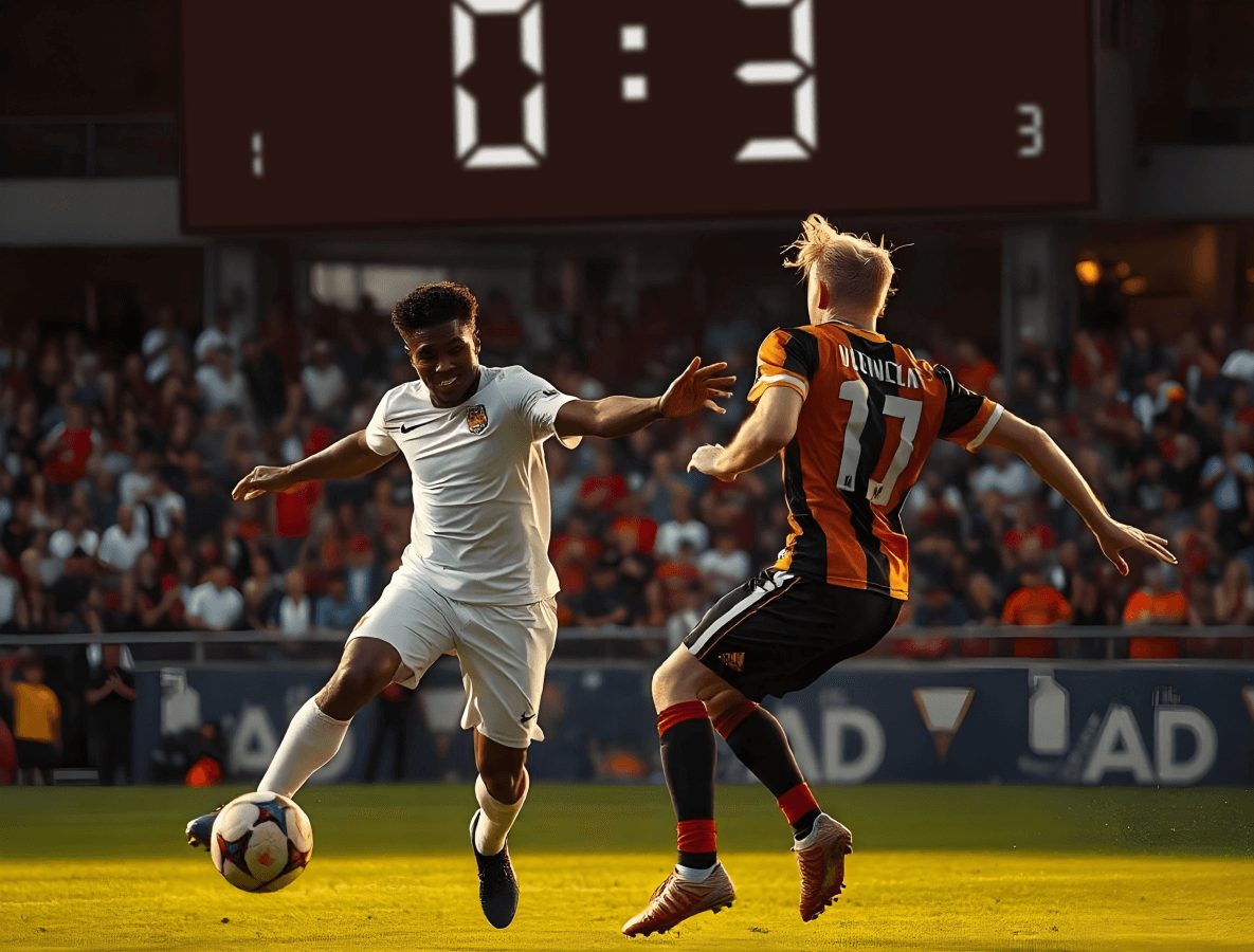 Футбольный матч 3:0