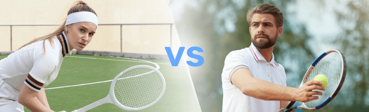 Девушки против мужчин в теннисе