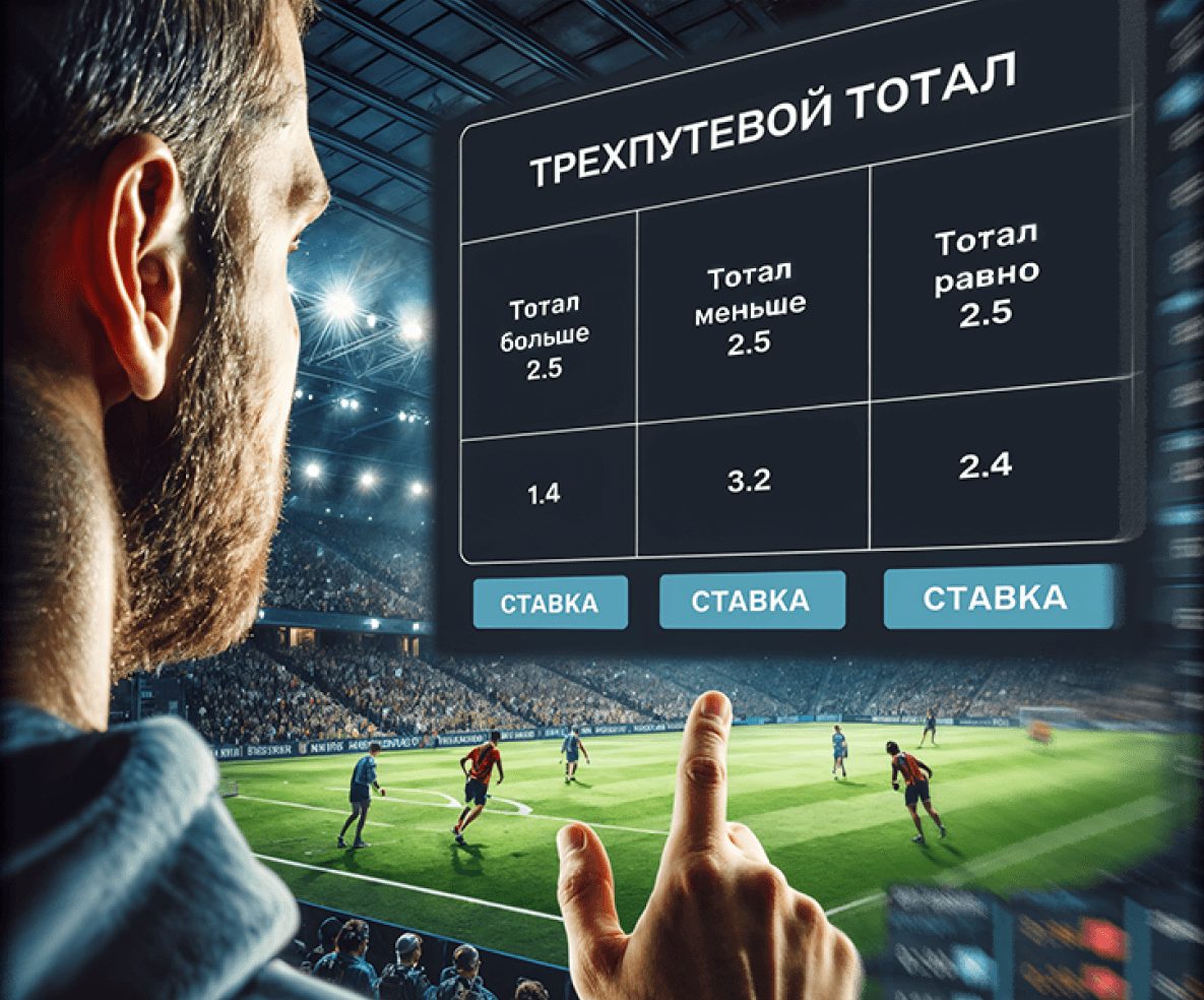 Человек выбирает трехпутевой тотал