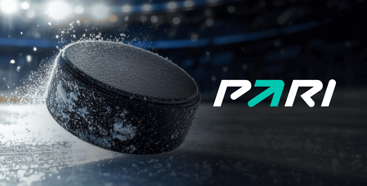 Экспресс-ставки в БК PARI: хоккейная шайба и логотип БК