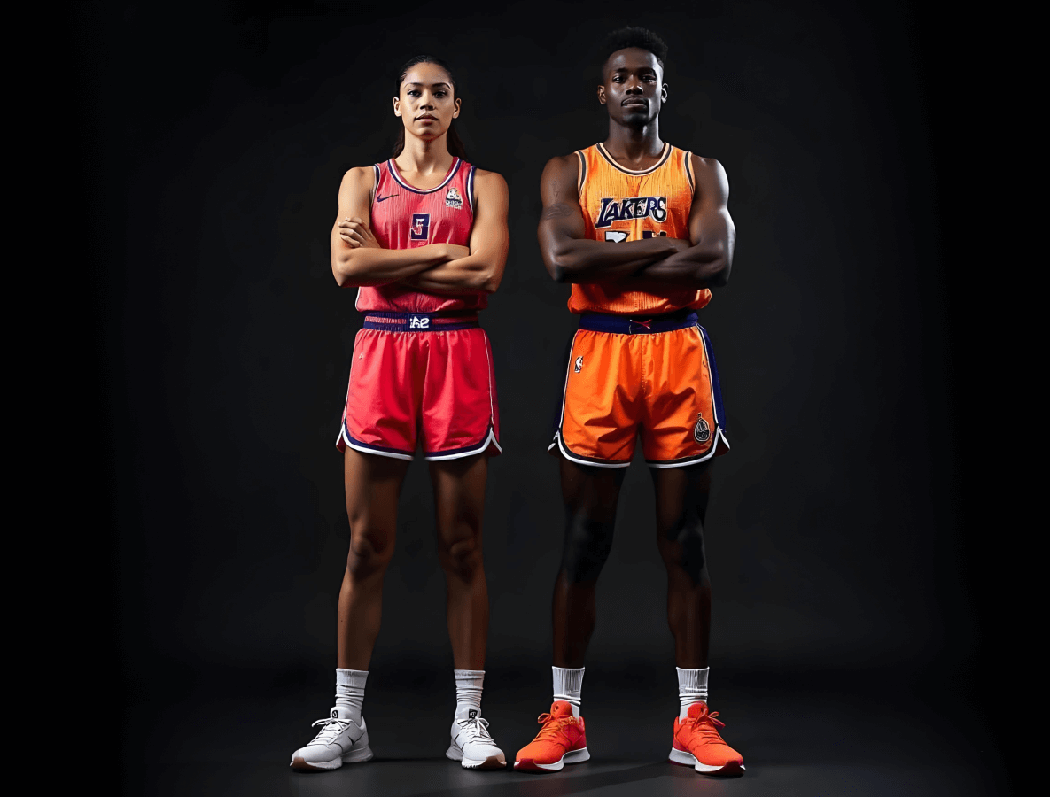 Баскетболисты в полный рост