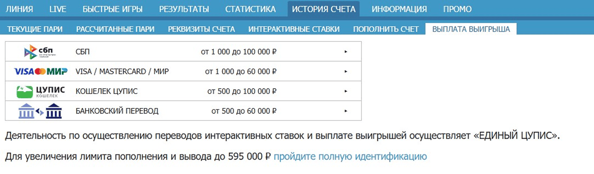 Как делать ставки в БК Бетсити: Вывод средств