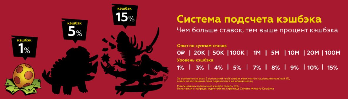 Кэшбек 16% в БК TENNISI по программе лояльности всем игрокам