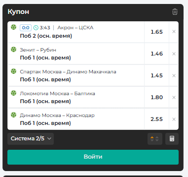 Система в ставках в БК Пари