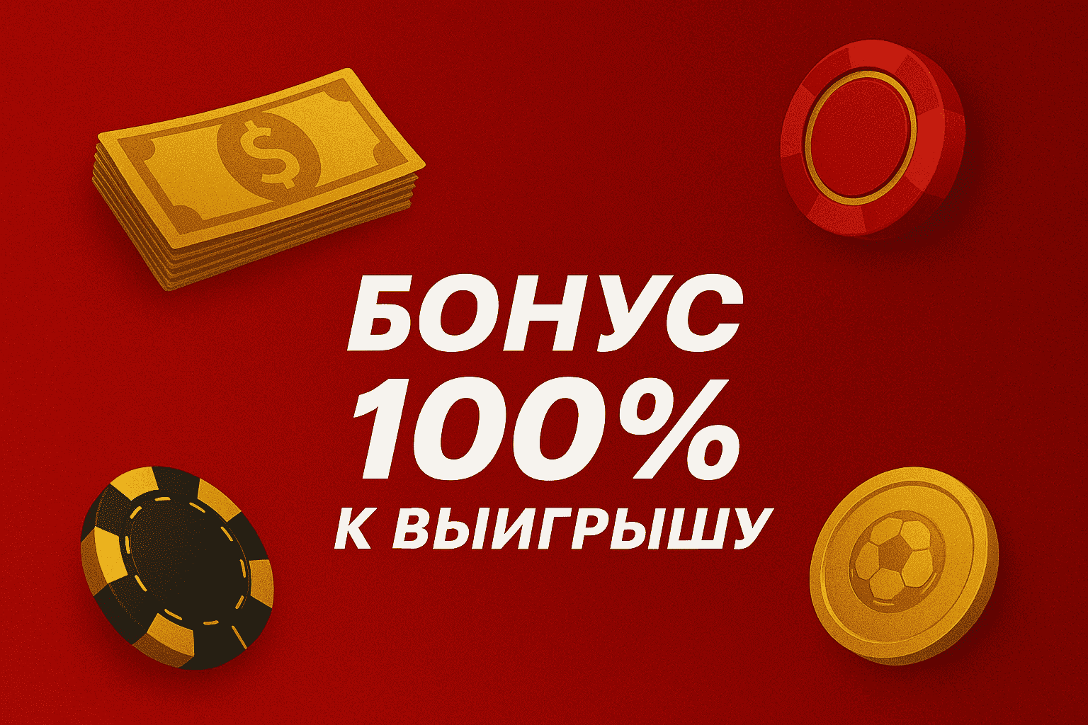 Бонус 100% к выигрышу за ставки на экспресс в БК Olimpbet
